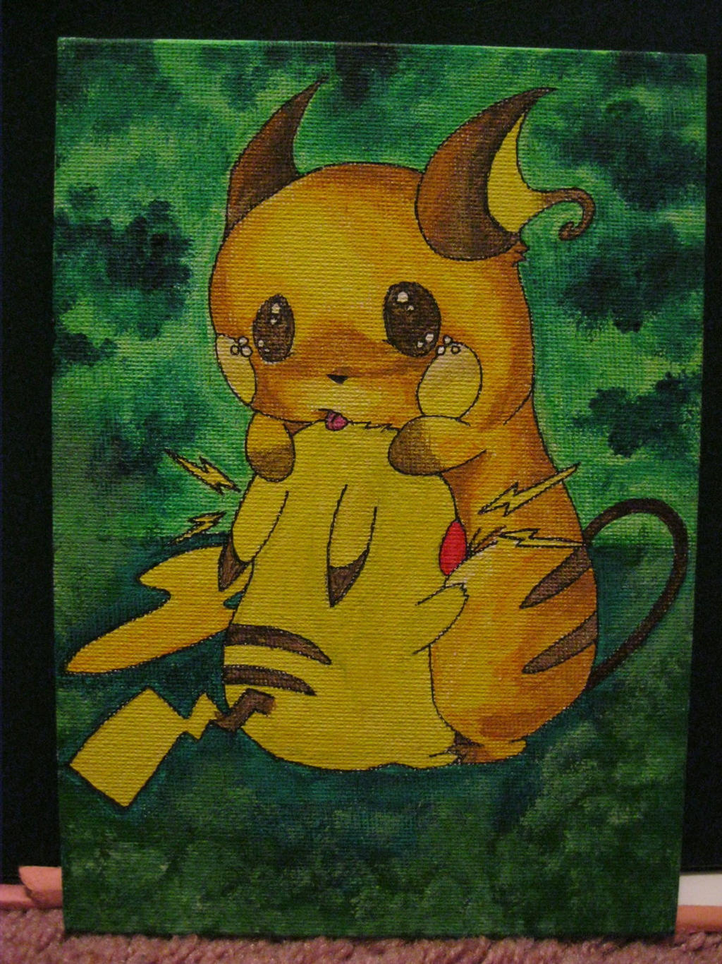 Pokemon Species Raichu Art Paint By Numbers - PBN Canvas