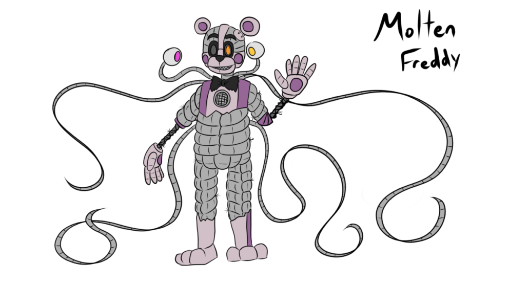 Molten Freddy in childhood and adult Hiramdrawsokay