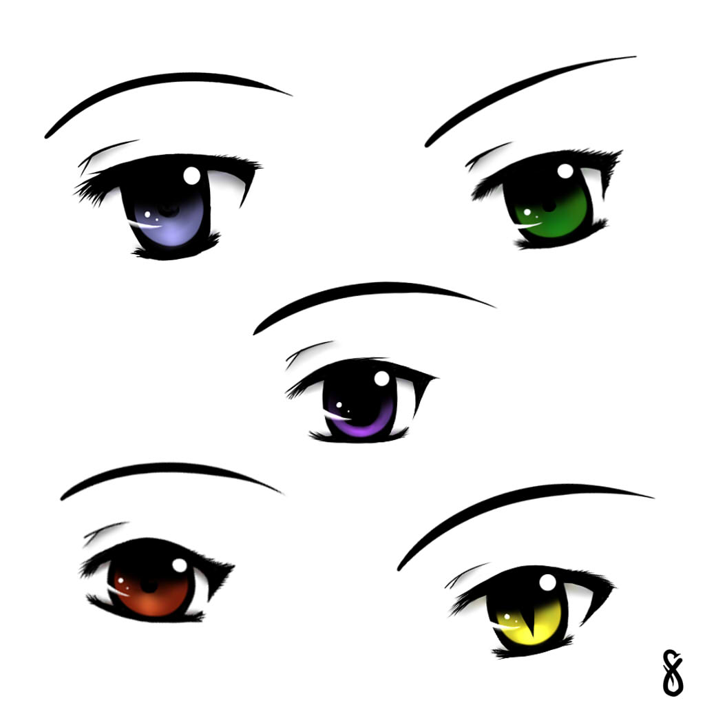 Anime Eyes Practice by saflam on DeviantArt