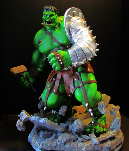 Planet Hulk painted statue