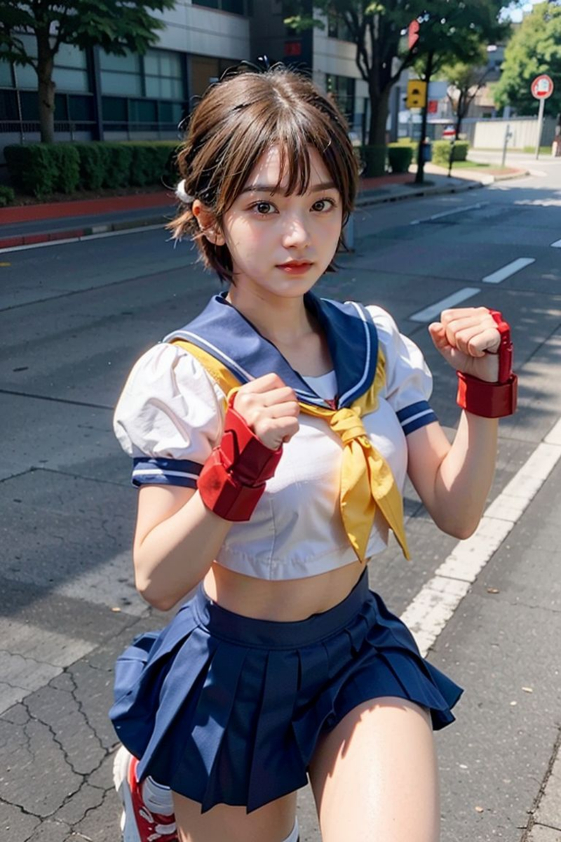 Street Fighter Sakura cos by BeautySommelier on DeviantArt