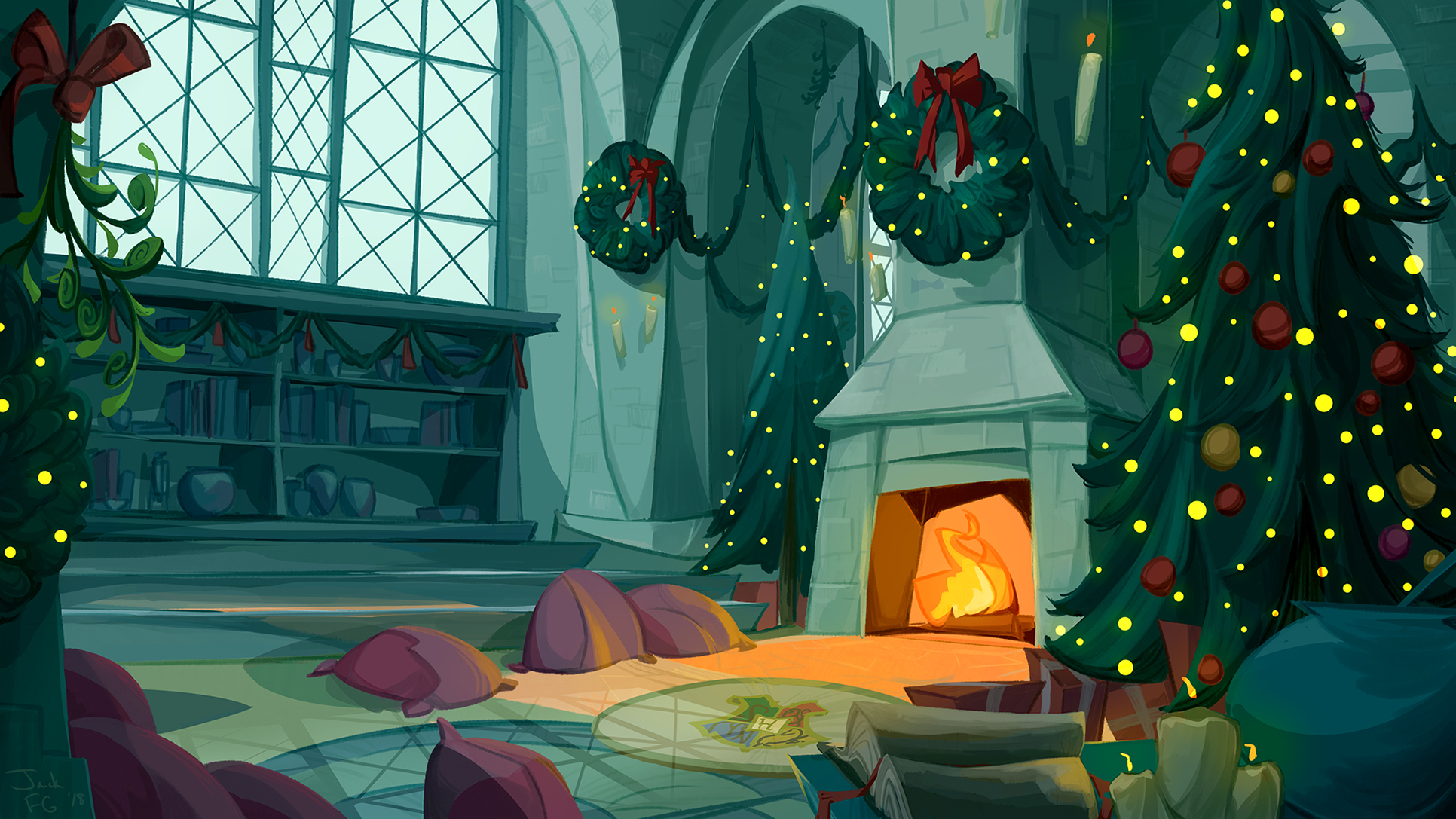 The Room Of Requirement At Christmas By Tofuslaw On Deviantart