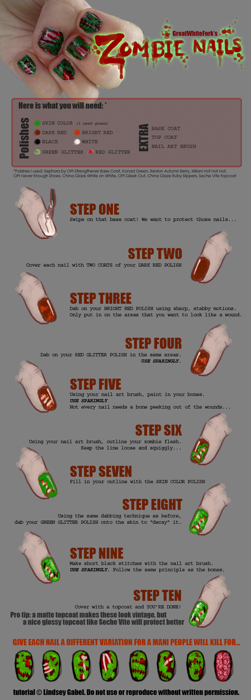 Zombie Nail Tutorial