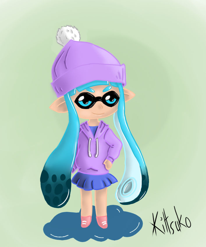 Chibi Inkling Girl (Splatoon) by Kittsuko on DeviantArt