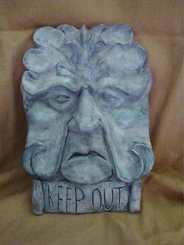 Face Wall Plaque-Keep Out