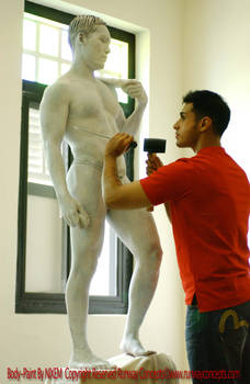 Body-Paint Marble Statue