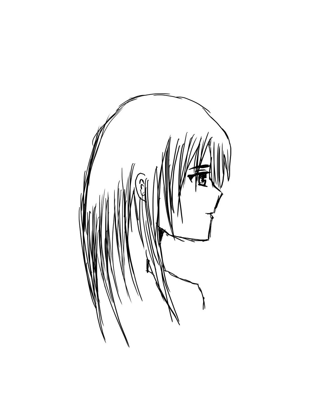 Anime Girl Side View By Mitsukokami On Deviantart