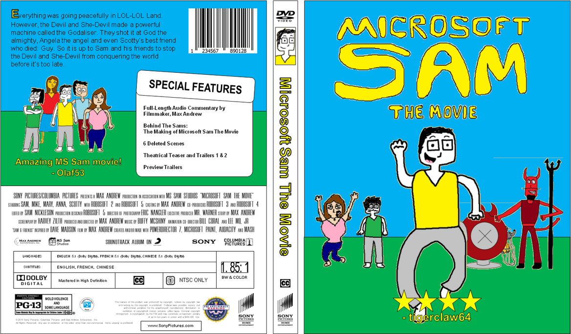 Microsoft Sam The Movie DVD Full Cover Art (2014) by maxiandrew on ...