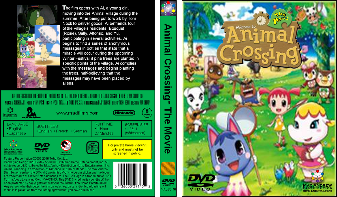 Animal Crossing The Movie US DVD Full Cover (2016) by maxiandrew on  DeviantArt