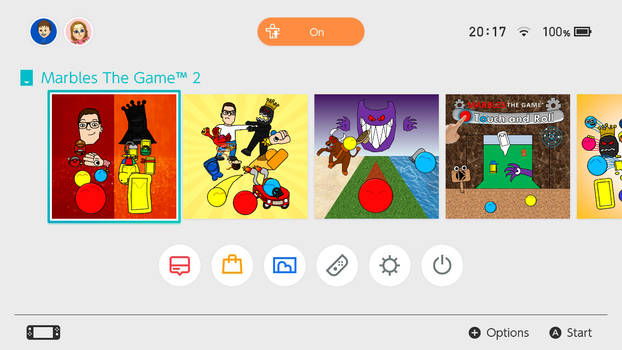 Nintendo Switch OS with Marbles The Game games