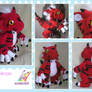 Growlmon digimon plushie