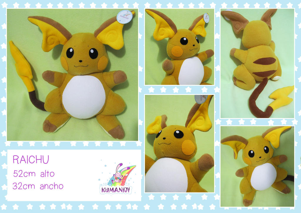 RAICHU POKEMON PLUSHIE by KumanijiStall on DeviantArt