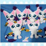 Gatomon chibi plushies
