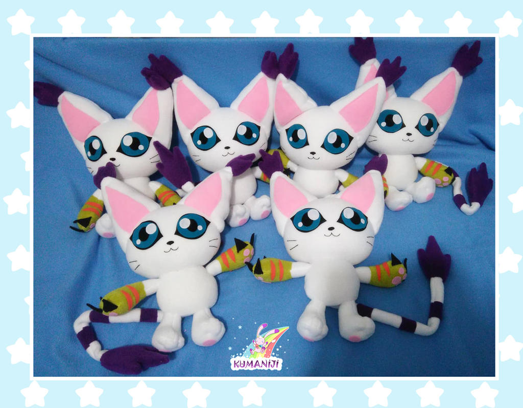 Gatomon chibi plushies