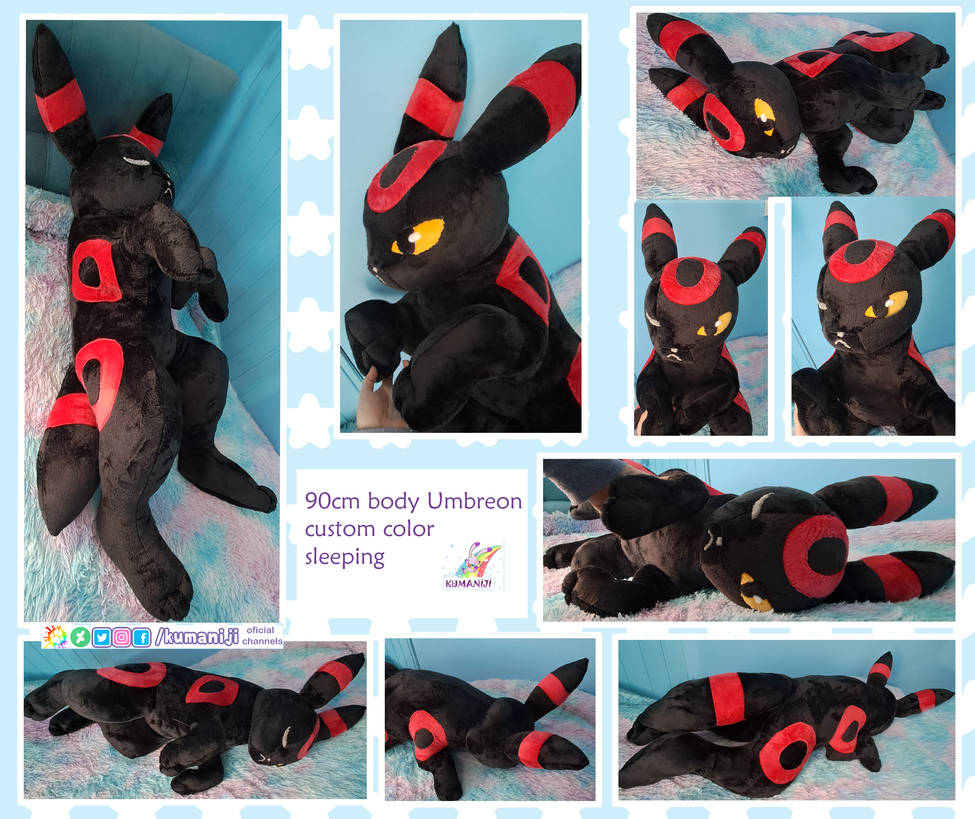 Red Ringed Umbreon custom Umbreon Red plush by KumanijiStall on DeviantArt