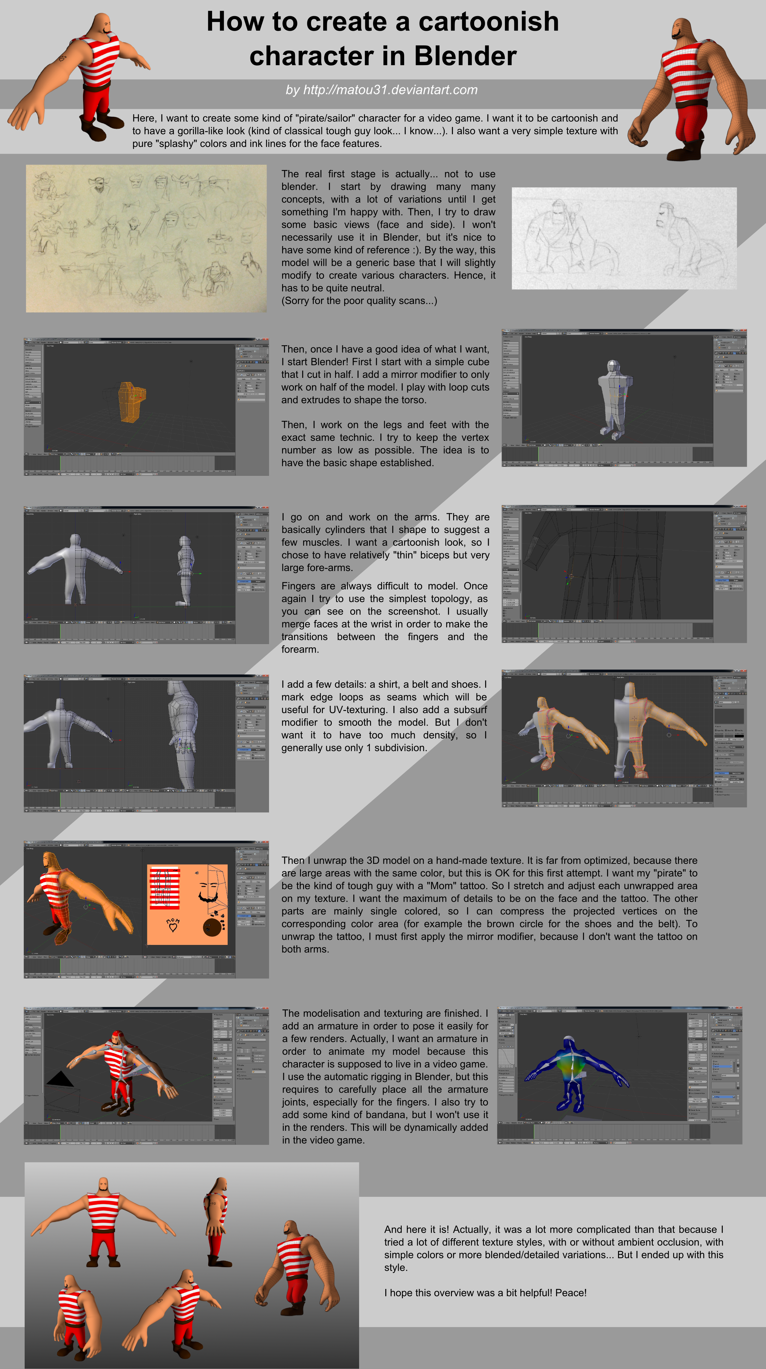 Cartoon pirate tutorial
