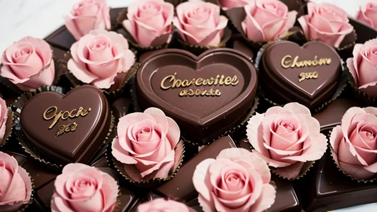 Pink roses, chocolate candy pieces by 11carey15 on DeviantArt