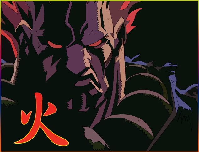 Akuma Raging Demon Vector Akuma Vector Poster by ArtRevolutionist25 on DeviantArt