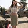 Peggy salutes the boys going off to war
