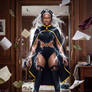 Storm knows how to make an entrance!