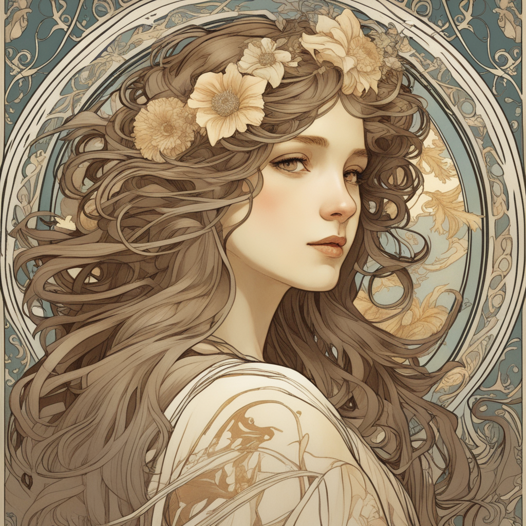 Elphonse Alphonse Mucha Inspired Art - Floral Reverie 3 by lindawang1118 on ...