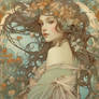 Alphonse Mucha Inspired Art - Fairylight Fantasia