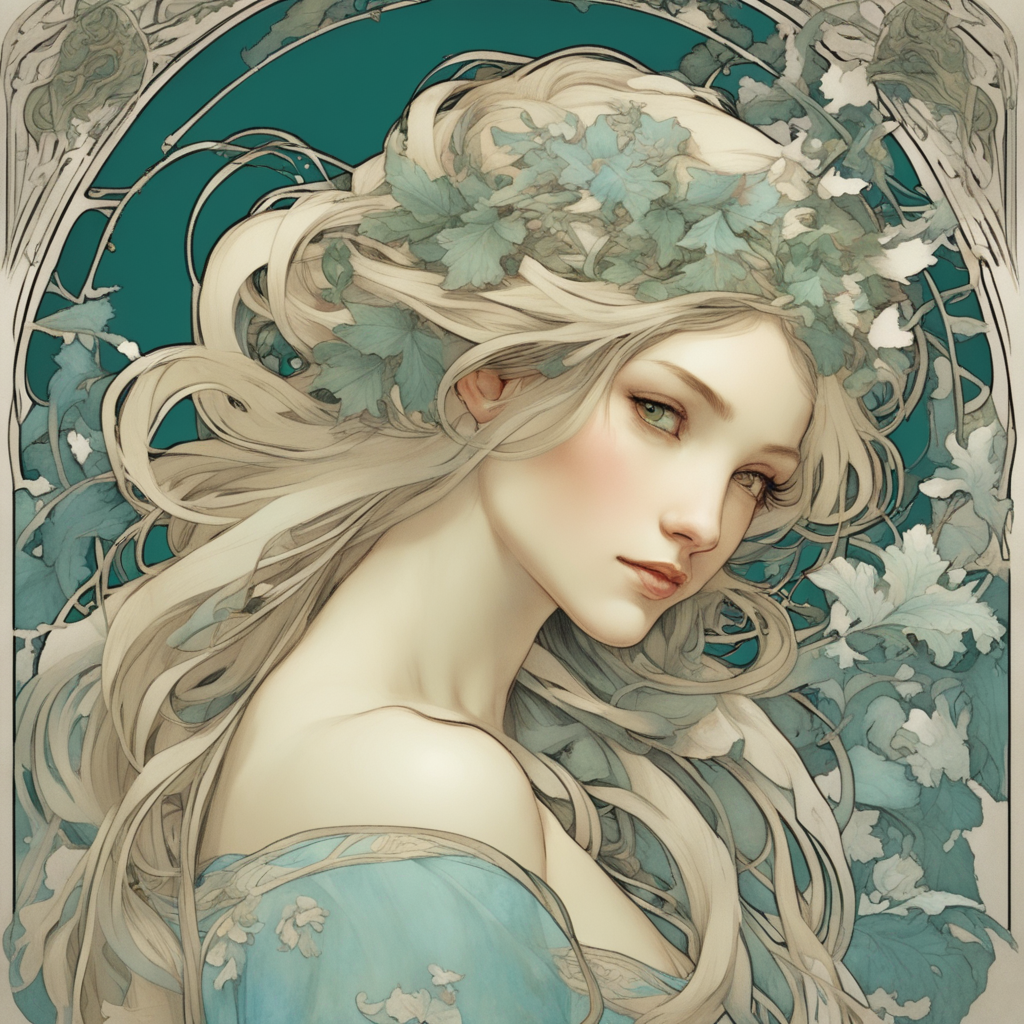 Alphonse Mucha Inspired Art - Embrace the Frost by lindawang1118 on ...