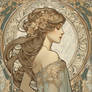 Alphonse Mucha Inspired Art -Woodland Wonders4