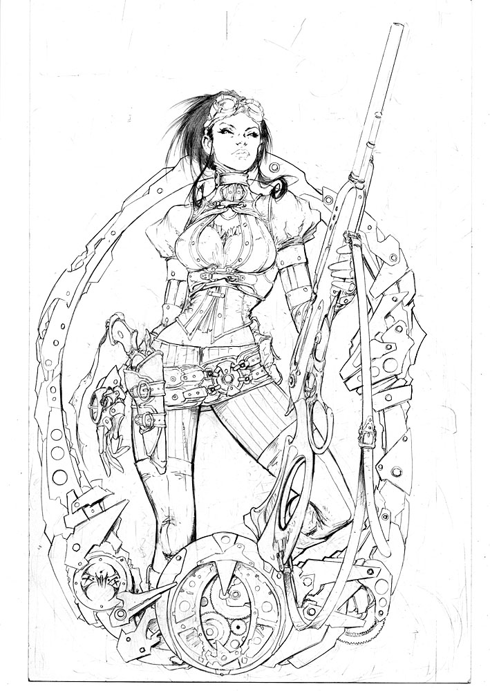 Lady Mechanika 0 cover pencils