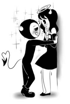 Bendy flirts with Alice