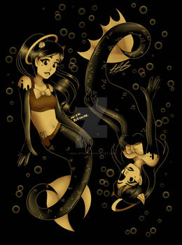Allison Angel and Malice as Mermaids