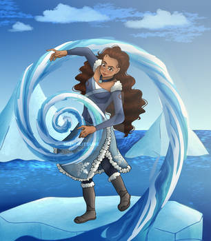 Moana as Waterbender by Mizu--Kitsune