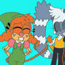 Belle and Tangle weird tail buddies
