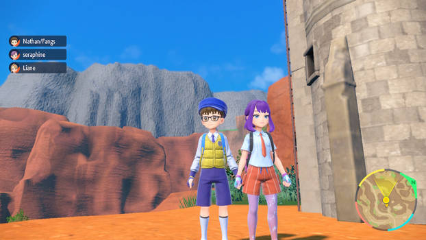 Me and Rayza in Pokemon Scarlet and Violet