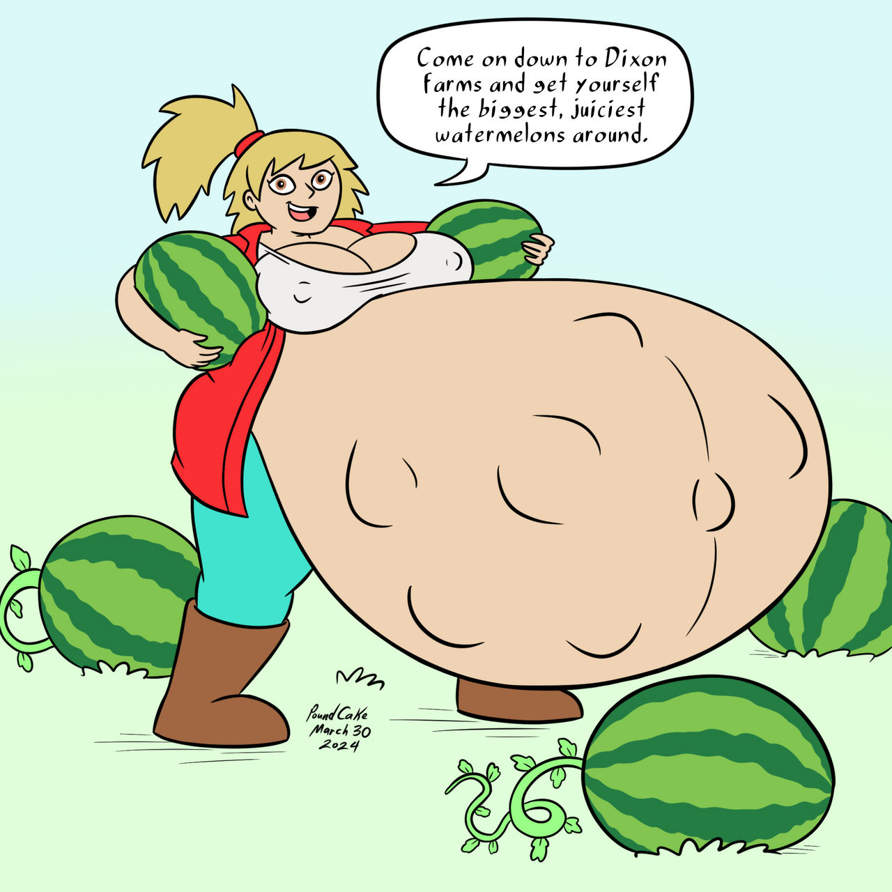 Sally Has Some Huge Melons