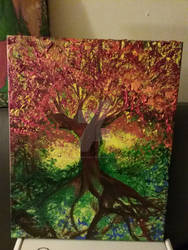 Autumn Feelings Original Painting in Progress