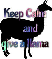 Banner, Keep Calm and give a llama