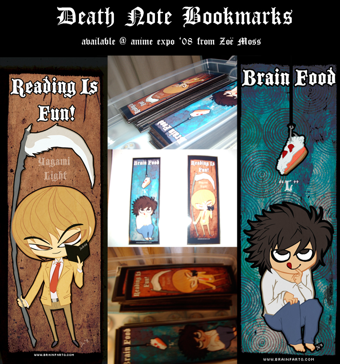 Death Note Reading Table Deathnote Bookmarks by zoemoss on DeviantArt