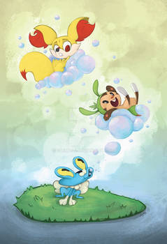 Froakie Uses Bubble