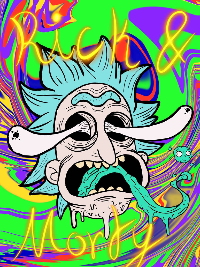 Trippy rick by kingdicejj1 on DeviantArt