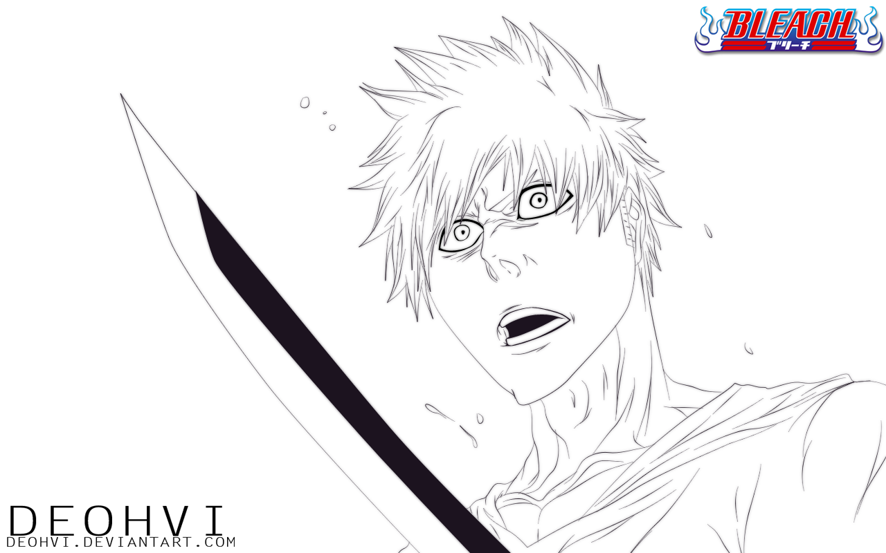 Kurosaki ichigo - Lineart - DEOHVI