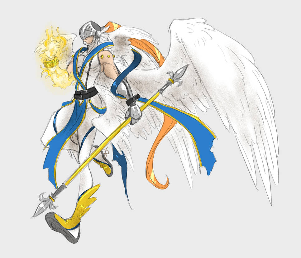 Angemon X by scowlingelf on DeviantArt
