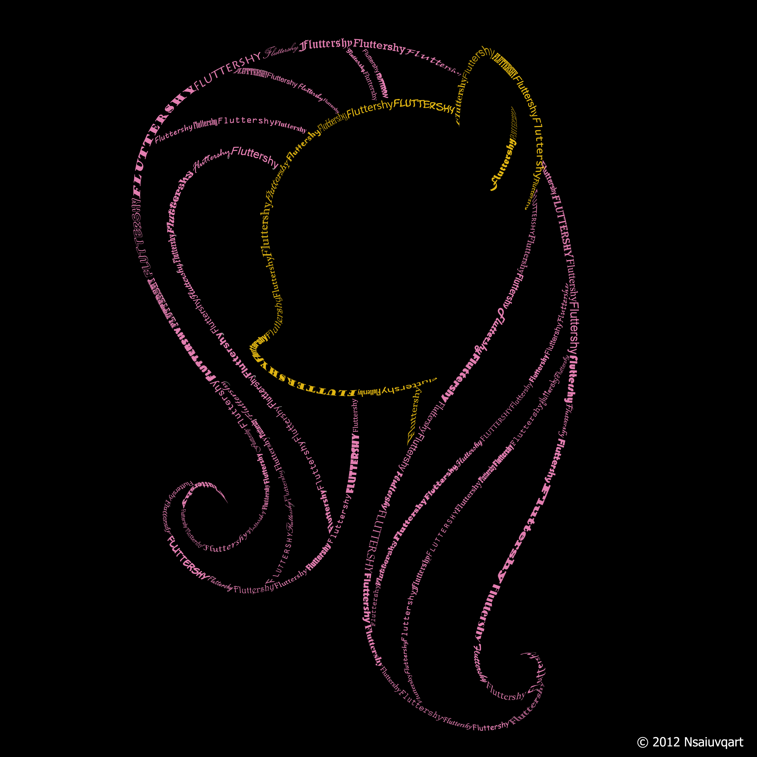 Fluttershy Typography