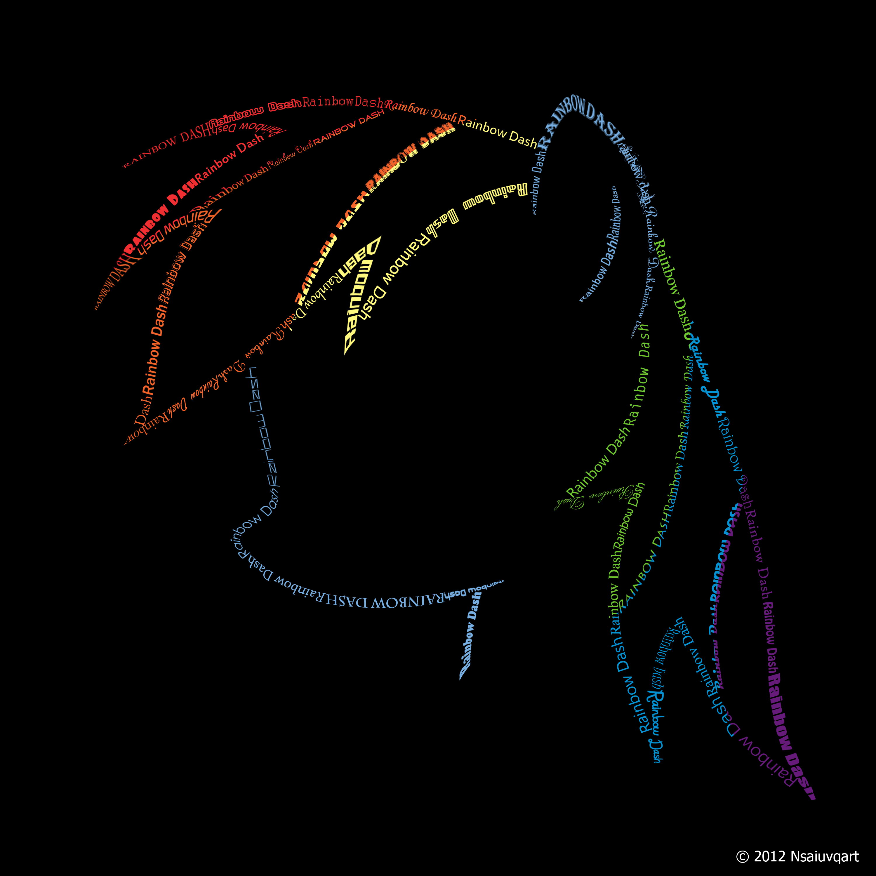 Rainbow Dash Typography