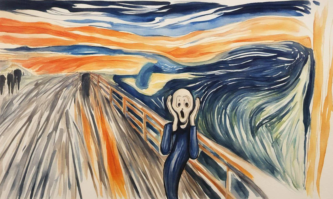 The Scream On A Bridge by Jimohat on DeviantArt