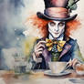 The Mad Hatter Watercolour