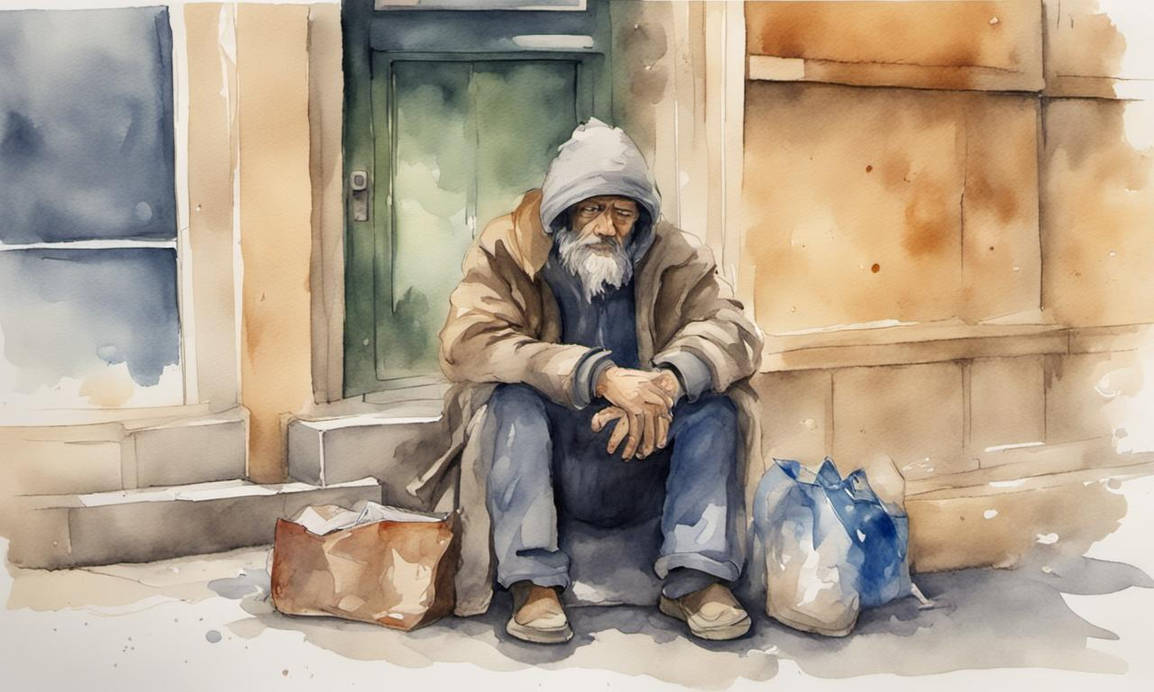 Bearded Homeless Deviantart Lonely Homeless Man Living On Street With Girlfri by Jimohat on DeviantArt