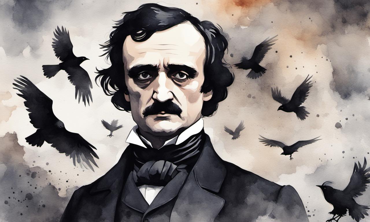 Crow Rfth Edgar Allen Poe with crows , watercolour style by Jimohat on DeviantArt