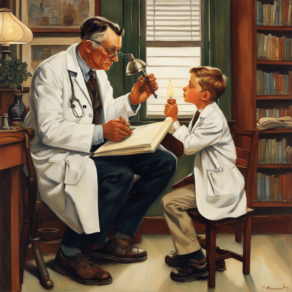 Doctor Normal A Norman Rockwell-style painting of a doctor exam by Jimohat on DeviantArt