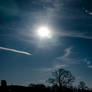 Streaks of clouds in the sky